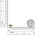 thumbnail image 3 of Gem Stone King 925 Sterling Silver Green Peridot and White Moissanite Engagement Ring for Women (1.48 Cttw, Cushion 6MM, Gemstone August Birthstone, Size 7), 3 of 4