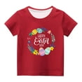 thumbnail image 1 of Cadeaux de Pâques pour Garçons, Cadeaux de Pâques pour Enfants, Enfants en Bas Âge Garçons Filles Imprimé Fleurs Mignonnes Œufs de Pâques Col Rond Manches Courtes, Cadeaux pour Filles en Bas Âge, Shorts pour Filles, 1 of 4