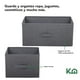thumbnail image 2 of Comoda Cajonera de 5 Cajones Mueble Organizador Tela Madera gris L, 2 of 5