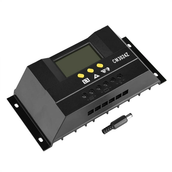 12/24V 30A Solar Charge Controller with LCD Display Automatic Switch Voltage System Regulator