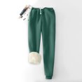thumbnail image 5 of Women's Winter Warm Fleece Joggers Pants Sherpa Lined Athletic Active Sweatpants, 5 of 6