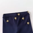 thumbnail image 4 of CYRBOKO Toddler Girls Leggings, Elastic Waist Stretch Cotton Skinny Pants Navy Size 3 T, 4 of 6
