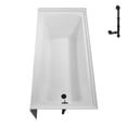 thumbnail image 6 of Streamline NAL-5420-ORB 60 in. x 30 in. Acrylic Right-Hand Drain Alcove Bathtub in Glossy White With External Drain in Matte Oil Rubbed Bronze, 6 of 10
