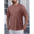 thumbnail image 2 of GENTS BLISS Short Sleeve Henley Men Shirts Crew Neck T shirts for Men Casual Printed Face Shirts for Men, 2 of 7