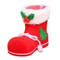 Christmas Santa Candy Boots Bag Red Shoes Gift Stocking Snacks Container Home Decorations Xmas Tree Ornaments Hanging Pendants Xmas Bag Lovely Party Favor Decorations for Children Holiday Home Decor