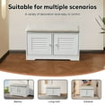thumbnail image 6 of S-HOME Shoe Storage Bench with Detachable Cushion, 28.74 Inch Entryway Cabinet with 2 Door Design for Easy Access, Black, 6 of 13