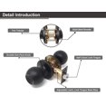 thumbnail image 4 of Entry Door knob with Lock  One Key-Way Entrance Door Knob Entry with Key Handle   Ball (Entry with Key  Polished Brass), 4 of 7