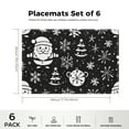 thumbnail image 5 of Heat-Resistant Christmas-themed Placemats Snowflakes Fade-Resistant Indoor Doormats 6Pcs 17.7x13 Inch - Christmas Cartoon Washable Home Entrance Mat for Coffee Table Cafe Restaurant, 5 of 5