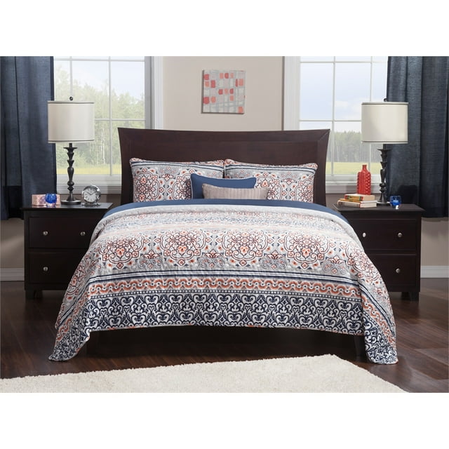 AFI Metro Full Solid Wood Platform Bed with USB Charging Station in Espresso