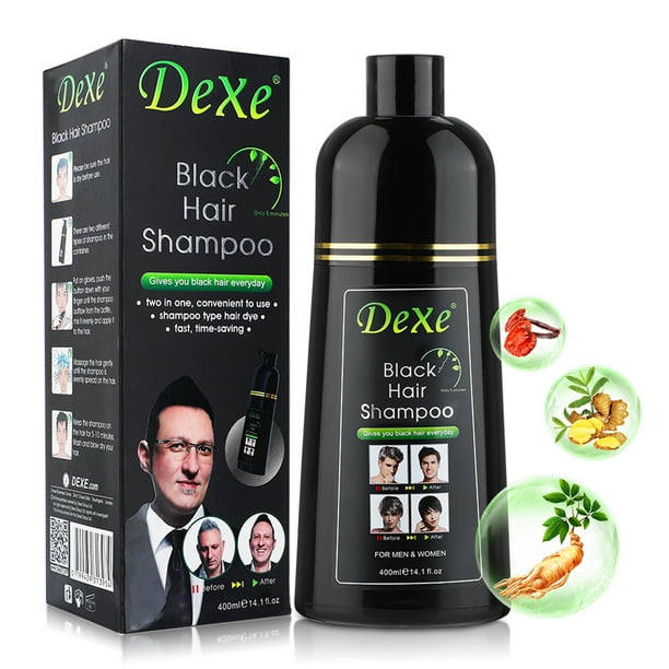 400ml Hair Shampoo,Instant Black Hair Dye Shampoo, Simple to Use