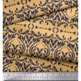 thumbnail image 3 of Soimoi Orange Modal Satin Fabric Moroccan Damask Decor Fabric Printed Yard 42 Inch Wide, 3 of 3