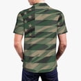 thumbnail image 5 of Rocae Jungle Green Camo USA Flag for Men's Short Sleeve Polo Shirt, Quick Drying Performance Moisture Wicking Sports Men's Golf Shirt 3X-Large, 5 of 9