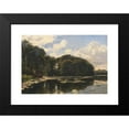 thumbnail image 2 of Godfred Christensen 14x11 Black Modern Framed Museum Art Print Titled - A Quiet Pond (1883), 2 of 5