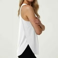 thumbnail image 6 of MIXUE Boho Tops For Women Summer Solid Color Round Neck Sleeveless Elastic Yoga Sports Vest Pullover Shirts For Women T Shirts Daily-Wear,White,XL, 6 of 8