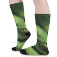 thumbnail image 3 of DIQADILA Green Tree Python Snake Print Long Socks, 3 of 3