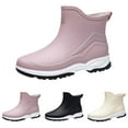thumbnail image 4 of LIJCC Women's Rain Boots Ankle Rain Boots Fishing Boots Rubber Water Proof Anti-Slip Outdoor Work Shoes Overshoes Comfortable Rain Boots, 4 of 5