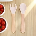 thumbnail image 2 of Wooden Handle Fork Spoon Set Tableware Kitchen Cutlery Durable Smooth Finish For Dining Camping Travel Dinner Plate Chargers Woven Table Chargers round Table Dining Set for 4 Small Plaid Fabric, 2 of 4