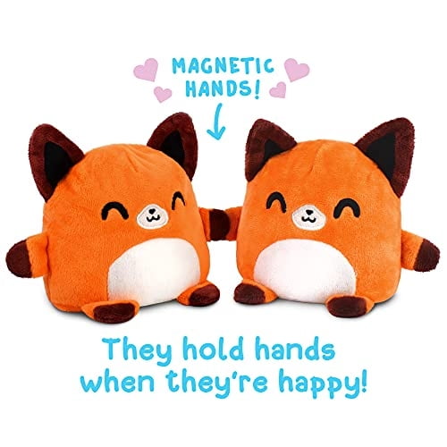TeeCurtle | Plushmates | Zorro | Naranja | Feliz + Enojado | ¡El Peluche Reversible Que Se TeeTurtle TeeTurtle
