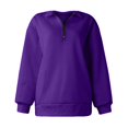 thumbnail image 6 of QASIEATN Hoodies for Graceful Women Fashion, Long Sleeve Tops Quarter Zip Pullover Drop Shoulder Sweatshirts Fall Trendy Outfits Vintage Solid Color Clothes, Womens Fall Tops, 6 of 6