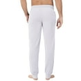 thumbnail image 3 of Fabrcox Pajama Pants for Men Big and Tall Drawstring Baggy Lounge Bottoms with Pockets Casual Loose Comfy Home Soft Sleepwear, White 2XL, 3 of 6