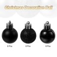 thumbnail image 3 of Uxcell 24Pcs 1.5" Christmas Balls Ornaments, Shatterproof Hanging Ball Set for Christmas Tree Black, 3 of 6