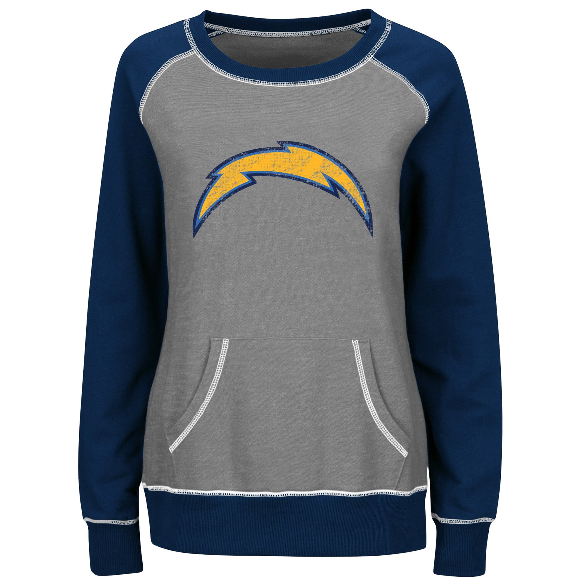 Los Angeles Chargers Majestic Women's Overtime Queen Crew Neck