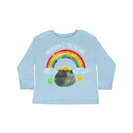 

Inktastic Mommy s Treasure St. Patrick s Day Rainbow and Gold Gift Toddler Boy or Toddler Girl Long Sleeve T-Shirt