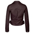 thumbnail image 5 of KOGMO Womens Double Breasted Faux Leather Zip Up  Jacket, 5 of 7