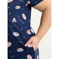 thumbnail image 3 of Joyspun Women's Dreamy Soft Collection Sleepshirt with Short Sleeves, Sizes S/M-2X/3X, 3 of 4