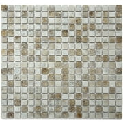 Solistone Terrene 12 in. x 12 in. Demeter Glazed Multicolor Porcelain Mosaic Wall Tile, Case of 10