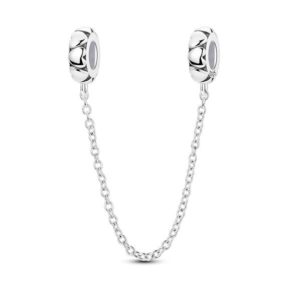 Silver Plated Eternal Love Safety Chain Charm Bead for Bracelet Making