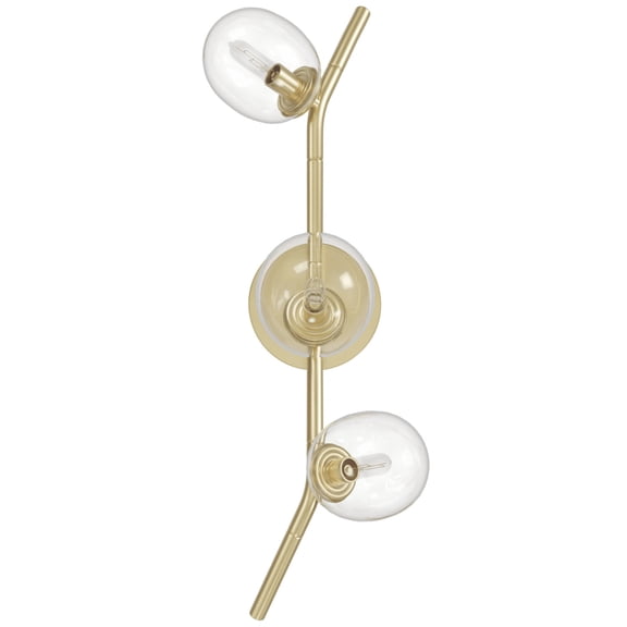 Avenue Lighting Hf4803 Hampton 3 Light 22" Tall Wall Sconce - Brushed Brass / Clear Glass