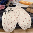 thumbnail image 2 of Pandaie Toddler Boys Girls Corduroy Pants Soft Ribbed Loose Pull on Trousers Kids Elastic Waist Bubble Baggy Joggers Sweatpants Beige 2-3T, 2 of 6