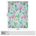 thumbnail image 4 of ONETECH Flamingo Throws - Soft Fuzzy Plush Blanket Throw for Kids, Girls - Flannel Blankets for Couch, Travel - Green Cute Christmas Blanket Gift for Flamingo Lovers, 4 of 6
