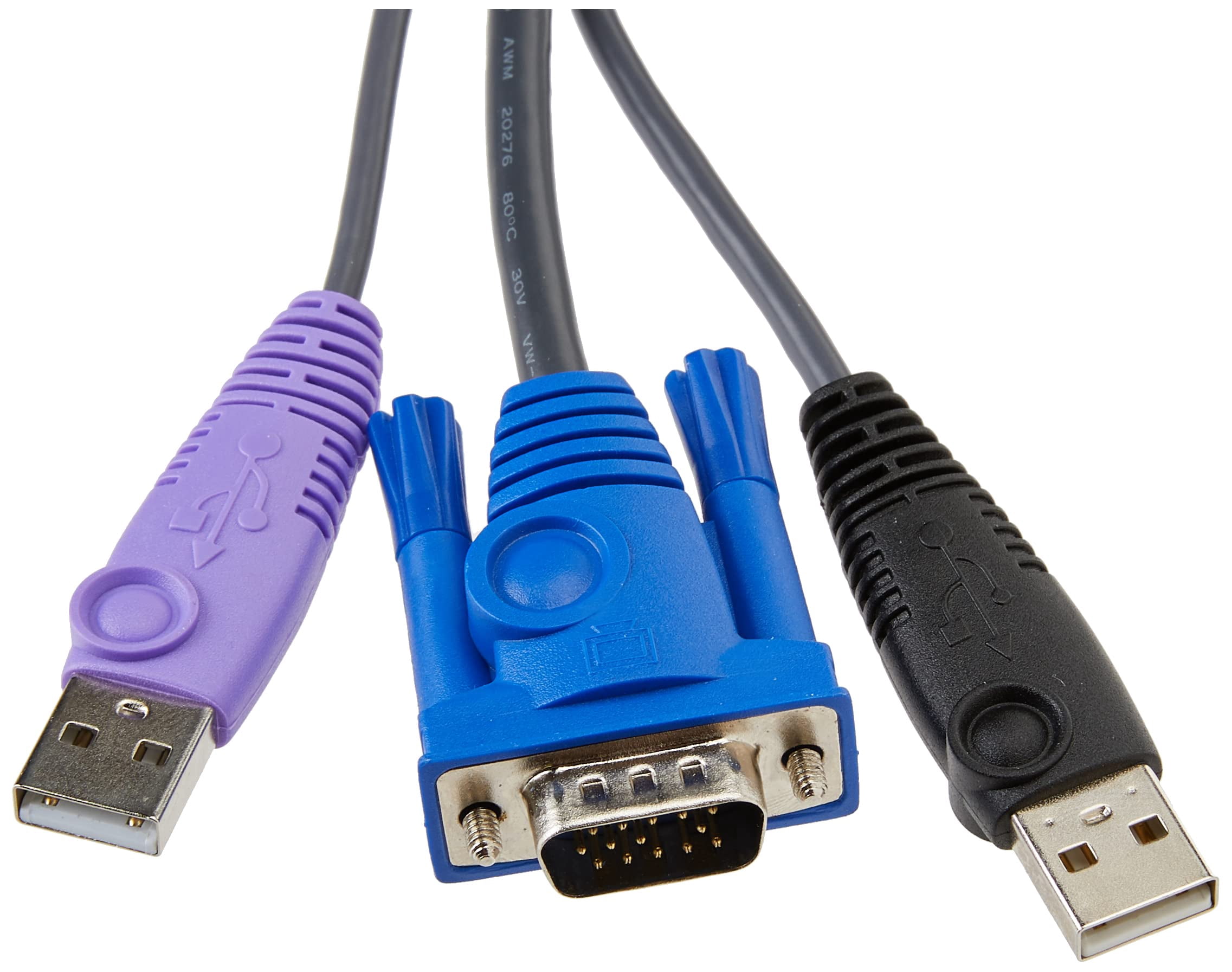 Tripp Lite by Eaton NetDirector USB Server Interface Unit with Virtual Media & CAC Support (B064-Series) - RJ-45/USB/VGA KVM Cable for KVM Switch - First End: 1 x RJ-45 Network - Female - Second En...