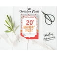 thumbnail image 3 of Darling Souvenir White Birthday Invitation Card Printable Elegant Fill or Write In Blank Party Invites 28 Pcs 5 x 7 Inches, 3 of 5