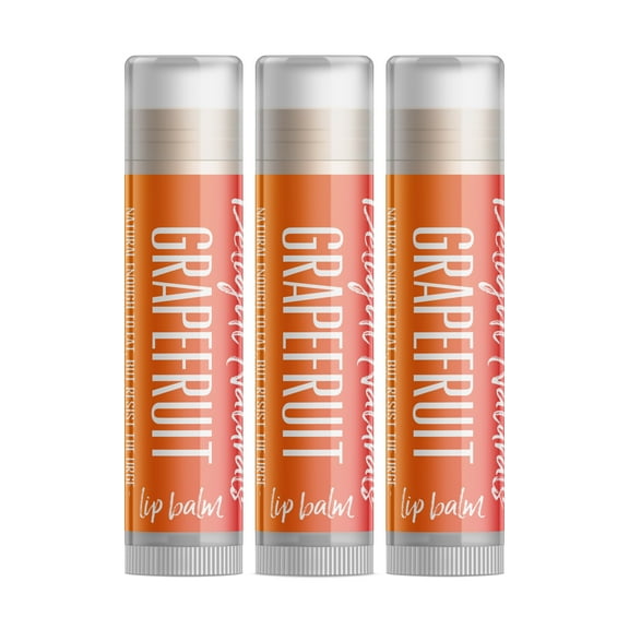 Delight Naturals Grapefruit Lip Balm - 3 Pack