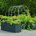 thumbnail image 6 of Vego Garden 32" Extra Tall Modern Raised Garden Bed 42" x 83" Heavy Large Metal Planter for Trees Plants Flowers Double-Walled Steel Planters for Commercial Residential Patio, Urban Charcoal, 6 of 7