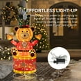 thumbnail image 4 of Sunjoy 57 inch Christmas Lighted Drumming Bear, 3D Tinsel Santa Drumming Bear Outdoor Garden Yard Lawn Festive Holiday Decoration with Lights for Indoor & Outdoor, 4 of 10