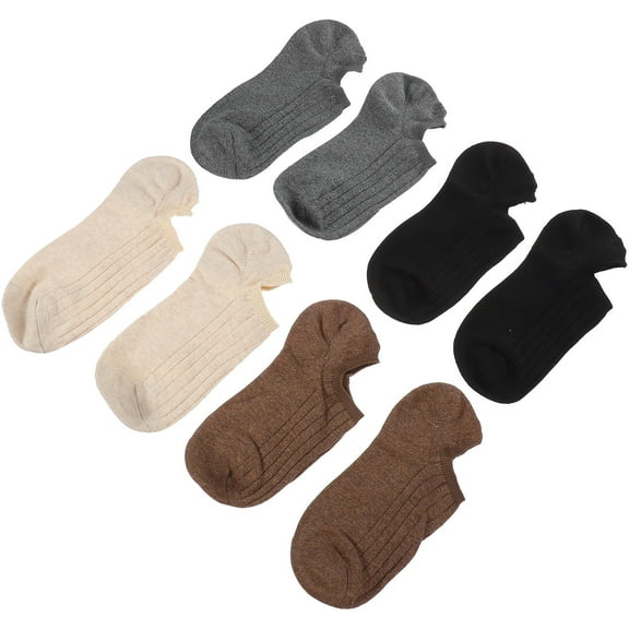 EXHUMKY 4Pairs Pure Socks Male Summer Non Slip Breathable Soft Skin Friendly