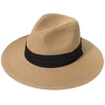 thumbnail image 2 of Visland Beach Hat Women's Sun hat Sun Wide Brim Straw Hat for Men Fedora Panama Hat Straw, 2 of 6