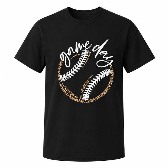 Game Day Mom Softball Baseball Graphic T-Shirt, Unisex Classic Fit Crew Neck Tee