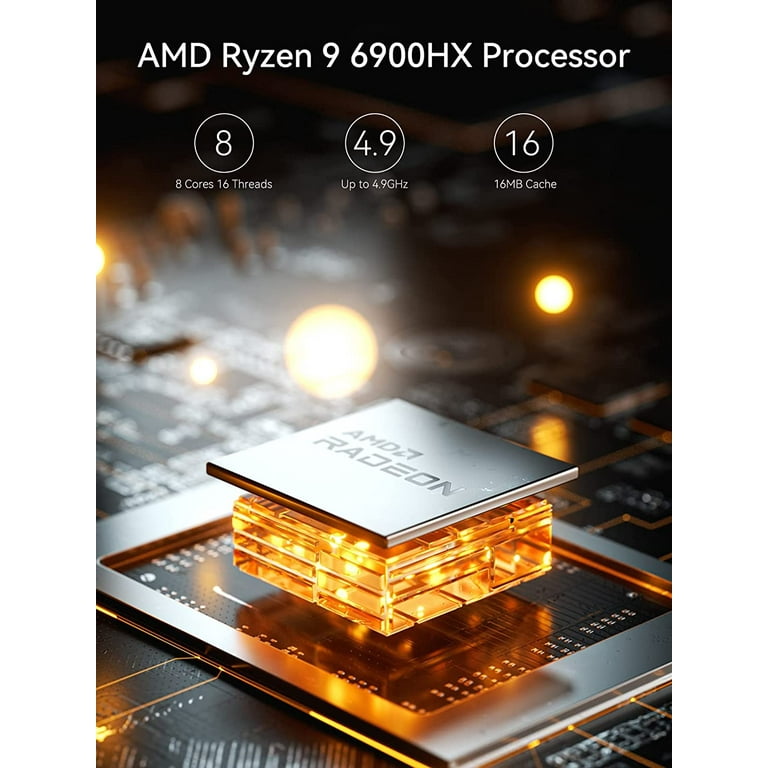 UM690 Mini PC AMD Ryzen 9 6900HX(8C/16T) Mini Computer 32GB RAM