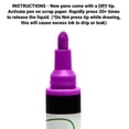 thumbnail image 4 of Glass Pen Window Marker: Liquid Chalk Markers for Glass, Car Marker or Mirror Pen with Washable Paint - Car Windows, Storefront Window, Wedding, Parade, Party & Holiday Decorations (Purple, Fine Tip), 4 of 4