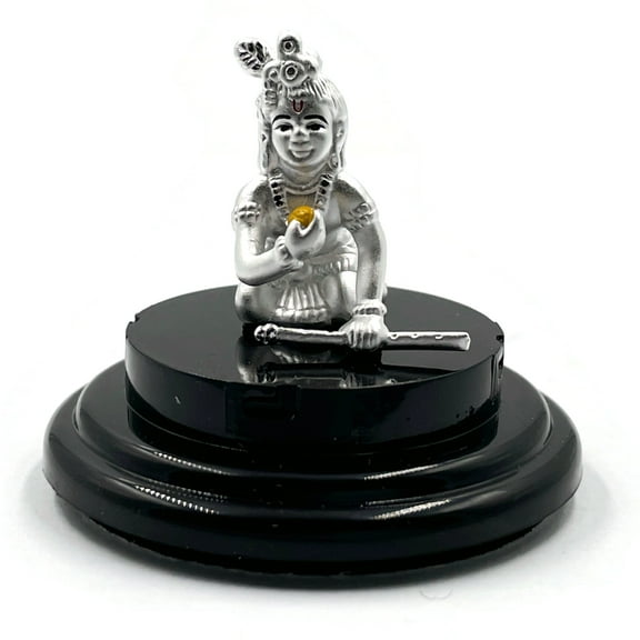 999 Pure Silver Krishna idol / Statue / Murti (Figurine #04)