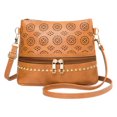 thumbnail image 1 of Women ‘S New Wild Front Zipper Punching Crossbody Messenger Shoulder Bag, 1 of 5