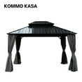 thumbnail image 4 of Kommo Kasa 10 Ft. W x 10 Ft. D Outdoor Aluminum Hardtop Gazebo with Double Metal Roof, Curtains and Nettings for Patio,Party, 4 of 8