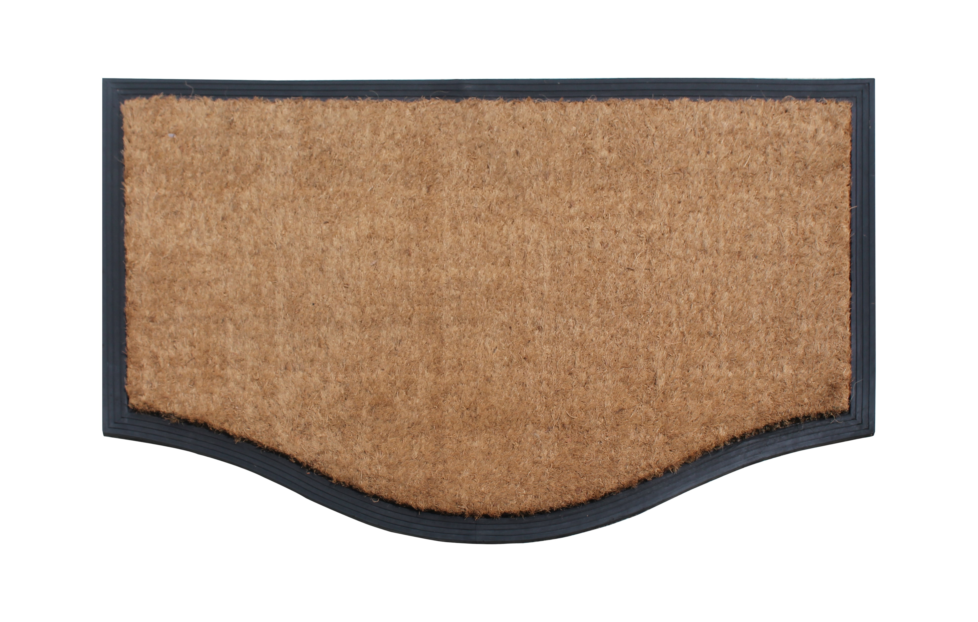 A1HC Rubber And Coir Black/Beige Extra Large Double Doormat,Heavy Duty