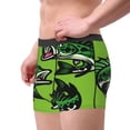 thumbnail image 2 of Salouo cartoon largemouth bass fish Print Men's Boxer Briefs,Breathable Underwear Elastic Waistband Briefs for Men-Small, 2 of 5