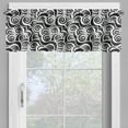thumbnail image 2 of Ambesonne Geometric Window Valance, Monochrome Swirled Vortex, 54" X 12", Black and White, 2 of 5